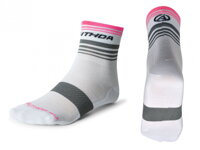 AUTHOR Ponožky ProLite X0 bílá/šedá/růžová-neonová